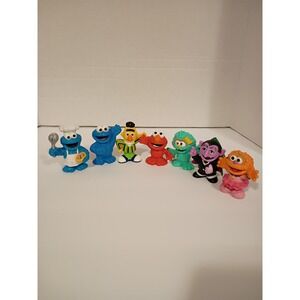 Sesame Street Figures Elmo Cookie Monster Count lot of 7